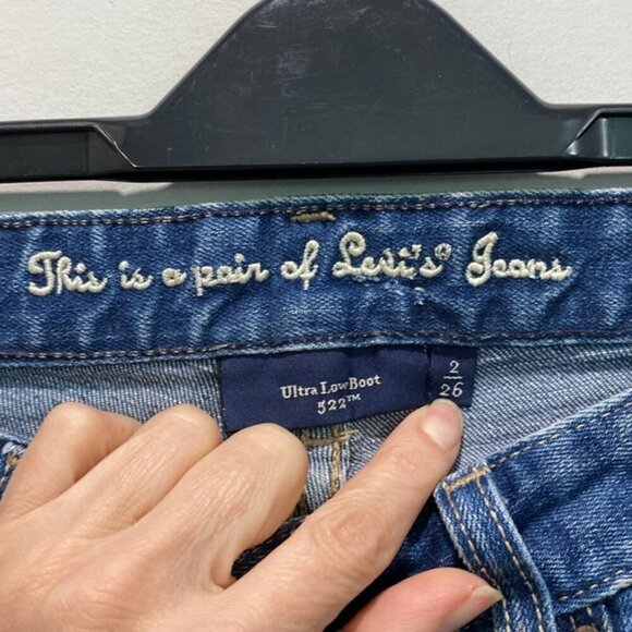 Levi's 522 Ultra Low Boot Jeans Size 26 tall - Picture 8 of 16